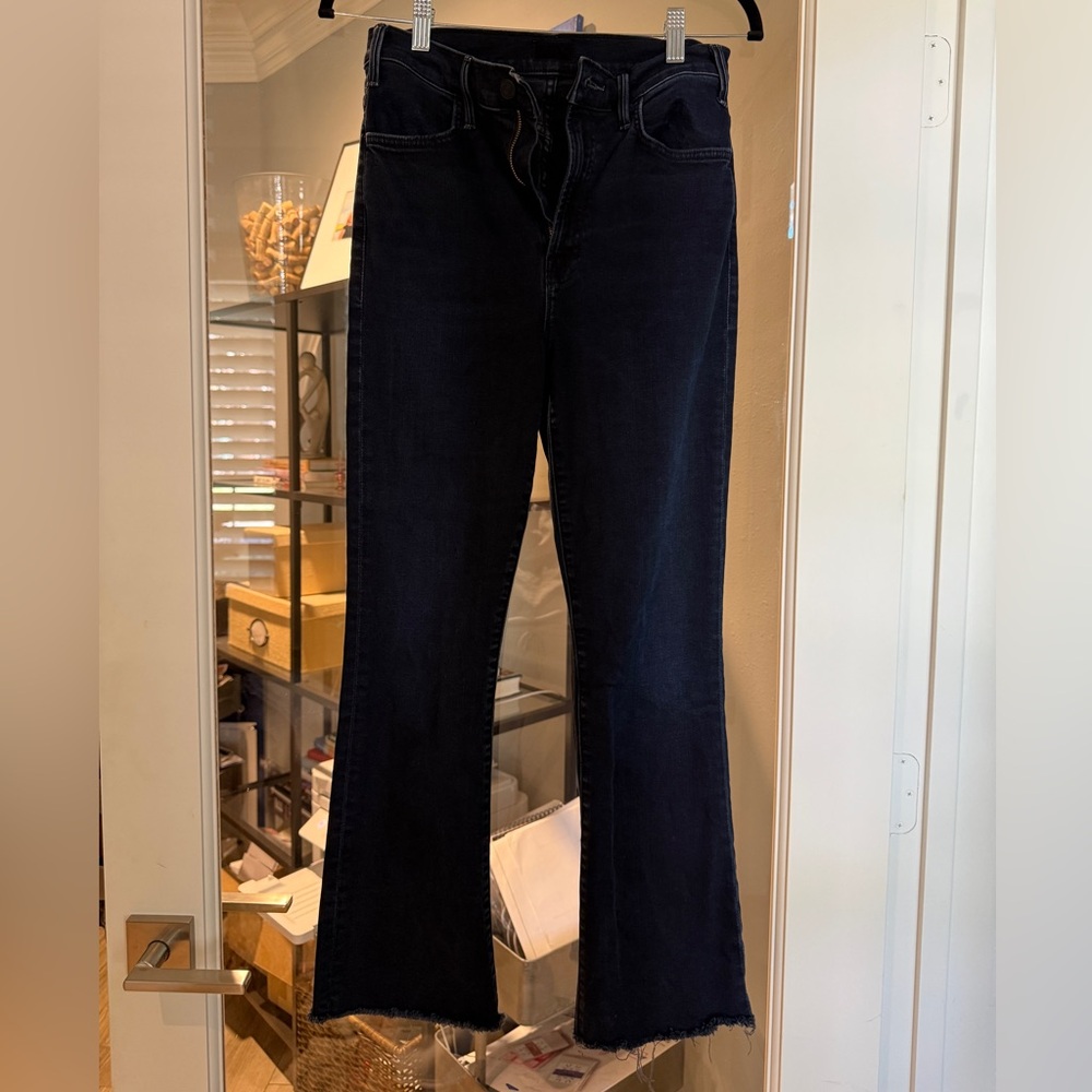 Mother, Women's Dark Blue - Hustle Ankle Frayed. size 27